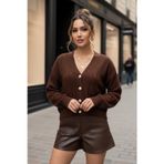 Asprin Fashion Triko Hırka Kahverengi