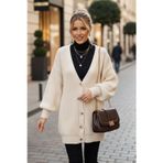 Asprin Fashion Uzun Triko Hırka Beyaz