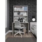 Asra Trend %100 Mdflam Raflı Çalışma Masası Bilgisayar Ofis Ders Masası Çm-03 - 192 x 100 x 60 - Kül Rengi