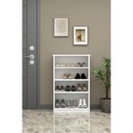 ASRA TREND Beyaz A-31 4 Raflı Ayakkabılık 60 cm Bot Uyumlu%100 MDFLAM