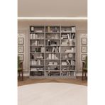 ASRA TREND Beyaz K-22 Modern Kitaplık ve Geniş Ofis Raf Ünitesi%100 MDFLAM