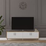 ASRA TREND Beyaz & Petra Desen T-03 Modern TV Ünitesi 160 cm%100 MDFLAM