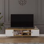 ASRA TREND Beyaz & Petra Desen T-11 Modern TV Ünitesi 180 cm%100 MDFLAM