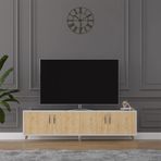 ASRA TREND Beyaz & Safir Meşe T-02 Modern TV Ünitesi 160 cm%100 MDFLAM