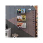ASRA TREND Çocuk Odası 3'lü Duvar Rafı%100 MDF Kitaplık Çok Amaçlı Düzenleyici Raf Seti 54x15 cm ÇR-03 Antrasit