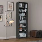 Asra Trend K-08 Mdf Koyu Gri Kitaplık