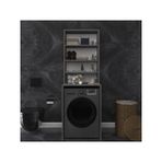 ASRA TREND Koyu Gri BD-04 Çamaşır Makinesi Üstü Banyo Dolabı 65x190 cm 4 Katlı Açık Raflı Banyo Raf Ünitesi%100 MDFLAM Çamaşır Odası Düzenleyici