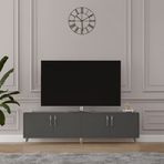 ASRA TREND Koyu Gri T-04 Modern TV Ünitesi 160 cm%100 MDFLAM