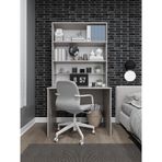 ASRA TREND Kül Gri ÇM-03 Entegre Kitaplıklı Çalışma Masası 100x60 cm Geniş Tabla 192 cm Yükseklik%100 MDFLAM Çok Katlı Modern Ofis Öğrenci Masası