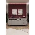 ASRA TREND Kül Gri KNSL-06 Konsol TV Ünitesi Salon & Yemek Odası Büfesi 180x80x45 cm%100 MDFLAM
