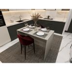 ASRA TREND Kül Gri MA-03 Modern Mutfak Adası 120x68 cm Geniş Yüzey Çok Amaçlı Bar Masası Yemek Masası%100 MDFLAM Ada Mutfak Tezgahı