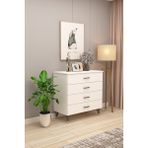 Asra Trend Lüks 4 Çekmeceli Şifonyer Komodin %100 MDF Çok Amaçlı Düzenleyici ŞF-02 - Beyaz
