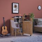 Asra Trend Lüks Kapaklı Çalışma Masası Kitaplık %100 MDF Bilgisayar Ders Çalışma Masası MD002 - Safir Meşe - 68 x 90 x 30