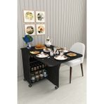 Asra Trend Lüks Katlanır Mutfak Adası Bar %100 MDF Çok Amaçlı Yemek Masası Kahve Köşesi Erzak Dolabı MA01 - Royal Mermer - 70 x 75 x 105