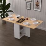 Asra Trend Lüks Katlanır Mutfak Yemek Masası %100 MDF Pratik Çalışma Masası KM13 - Safir Meşe - 155 x 75 x 70