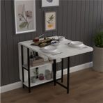 Asra Trend Lüks Katlanır Mutfak Yemek Masası %100 MDF Pratik Çalışma Masası KM31 - Retro Taşı Rengi