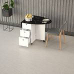 Asra Trend Lüks Katlanır Mutfak Yemek Masası %100 MDF Pratik Çekmeceli Çalışma Masası KM07 - Royal Mermer