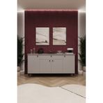 Asra Trend Lüks Konsol TV Ünitesi %100 MDF Salon ve Yemek Odası Ünitesi KNSL03 - 160 x 80 x 45 cm - Gri