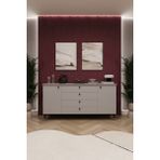 Asra Trend Lüks Konsol TV Ünitesi %100 MDF Salon ve Yemek Odası Ünitesi KNSL04 - Gri