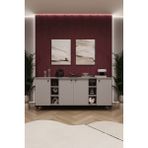 Asra Trend Lüks Konsol TV Ünitesi %100 MDF Salon ve Yemek Odası Ünitesi KNSL05 - Gri