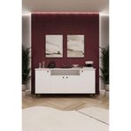 ASRA TREND Lüks Konsol TV Ünitesi%100 MDF Salon ve Yemek Odası Ünitesi KNSL-02 Beyaz 160x80x45 cm 4 Kapaklı 1 Açık Raflı Modern Büfe