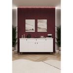 ASRA TREND Lüks Konsol TV Ünitesi%100 MDF Salon ve Yemek Odası Ünitesi KNSL-03 Beyaz 160x80x45 cm 1 Çekmeceli 4 Kapaklı Modern Büfe