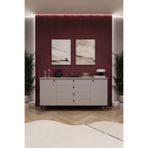 ASRA TREND Lüks Konsol TV Ünitesi%100 MDF Salon ve Yemek Odası Ünitesi KNSL-04 Kül Gri 160x80x45 cm 4 Çekmeceli 2 Kapaklı Modern Büfe