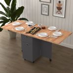 Asra Trend Lüks Masif Ahşap Katlanır Mutfak Yemek Masası %100 MDF Pratik Çekmeceli Çalışma Masası KM25