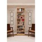 Asra Trend Lüks Meşe 8 Raflı Ayarlanabilir Ev Ofis Kitaplık %100 MDF Modern Kitaplık K02 - Safir Meşe