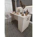 Asra Trend Lüks Mutfak Adası %100 MDF Çok Amaçlı Bar Yemek Masası Kahve Köşesi Erzak Dolabı MA04 - Sidon