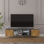 Asra Trend MDF Koyu Gri/Petra TV Ünitesi - 180 cm, Şık & Modern Tasarım TV Sehpası, T-13