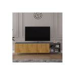 Asra Trend MDF Koyu Gri/Petra TV Ünitesi - 200 cm, Şık & Modern Tasarım TV Sehpası, T-22