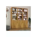 Asra Trend MDF Petra Kapaklı Kitaplık – Ayarlanabilir Raf, Ev & Ofis Modern Dekoratif Kitaplık, K-54