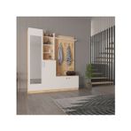 Asra Trend MDF Vestiyer & Portmanto & Ayakkabılık -180x208x33cm,Aynalı,Askılı,Çok Raflı,Kapaklı V-03