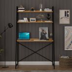 Asra Trend Metal Kitaplıklı Çalışma Masası - Petra - 90 x 170 x 50