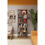 ASRA TREND METALK01 6 Raflı Metal Kitaplık – 55 cm Petra Desen, Endüstriyel Modern Dekoratif Raf Ünitesi,%100 MDFLAM Kitaplık