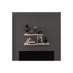 ASRA TREND Modern 2'li Kıvrımlı Uçan Raf%100 MDF Çok Amaçlı Duvar Rafı Dekoratif Düzenleyici Kitaplık Seti DRF-03 Meşe
