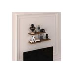ASRA TREND Modern 2'li Kıvrımlı Uçan Raf%100 MDF Çok Amaçlı Duvar Rafı Dekoratif Düzenleyici Kitaplık Seti DRF-03 Nevada
