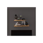 ASRA TREND Modern 2'li Kıvrımlı Uçan Raf%100 MDF Çok Amaçlı Duvar Rafı Dekoratif Düzenleyici Kitaplık Seti DRF-03 Petra