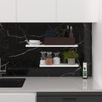 Asra Trend Modern 2'li Uçan Raf Çok Amaçlı Duvar Rafı Organizer %100 MDF Kitaplık Mutfak Banyo Rafı DRF01 - Beyaz
