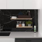 Asra Trend Modern 2'li Uçan Raf Çok Amaçlı Duvar Rafı Organizer %100 MDF Kitaplık Mutfak Banyo Rafı DRF01 - Meşe