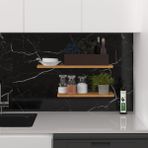 Asra Trend Modern 2'li Uçan Raf Çok Amaçlı Duvar Rafı Organizer %100 MDF Kitaplık Mutfak Banyo Rafı DRF01