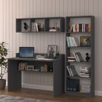 Asra Trend Modern Çalışma Masası Seti %100 MDF Bilgisayar Ders Ofis Masası ÇMT001 - Antrasit - 120 x 60 x 75
