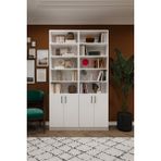 Asra Trend Modern Kapaklı Ayarlanabilir Raf Ev Ofis Kitaplık %100 MDF Dekoratif Kütüphane K39