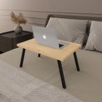 Asra Trend Modern Katlanır Laptop Yemek Çalışma Masası %100 MDF Çok Amaçlı Sehpa Masa - Safir Meşe - 50 x 22 x 35