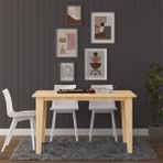 Asra Trend Modern Tasarım Yemek Masası %100 MDF Çok Amaçlı Çalışma Masası YM01 - Safir Meşe