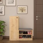 ASRA TREND Safir Meşe A-12 Modern Ayakkabılık ve 60 cm Geniş Konforlu Puf Seti%100 MDFLAM