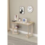ASRA TREND Sidon Desen ÇM-02 Geometrik Ayaklı Raflı Çalışma Masası 120x60 cm Geniş Tabla%100 MDFLAM Modern Bilgisayar ve Ders Çalışma Masası