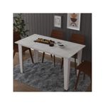 ASRA TREND YM-01 Retro Taş Yemek Masası 135x69 cm –%100 MDFLAM, 4-6 Kişilik Minimalist Modern Salon & Mutfak Masası