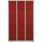 Asram Metal 15 Gözlü Metal Emanet Dolabı Kırmızı 118X40X170